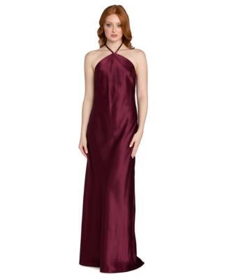 Juniors' Halter-Neck Slip Dress