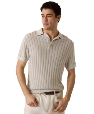 Men's Lonny Herringbone Regular-Fit Polo Sweater