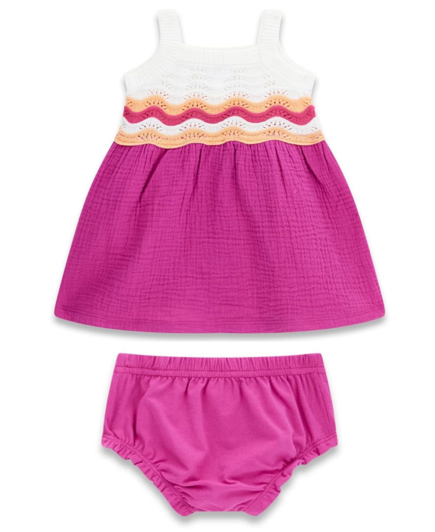 Платье GUESS Sleeveless Crochet Dress and Matching Bloomer для девочек-малышей, цвет: Фиолетовый — фото 2
