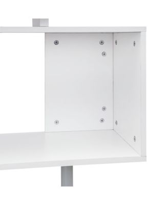 Rotating Corner Table Shelf Combo L-Shaped I-Shape Home Office