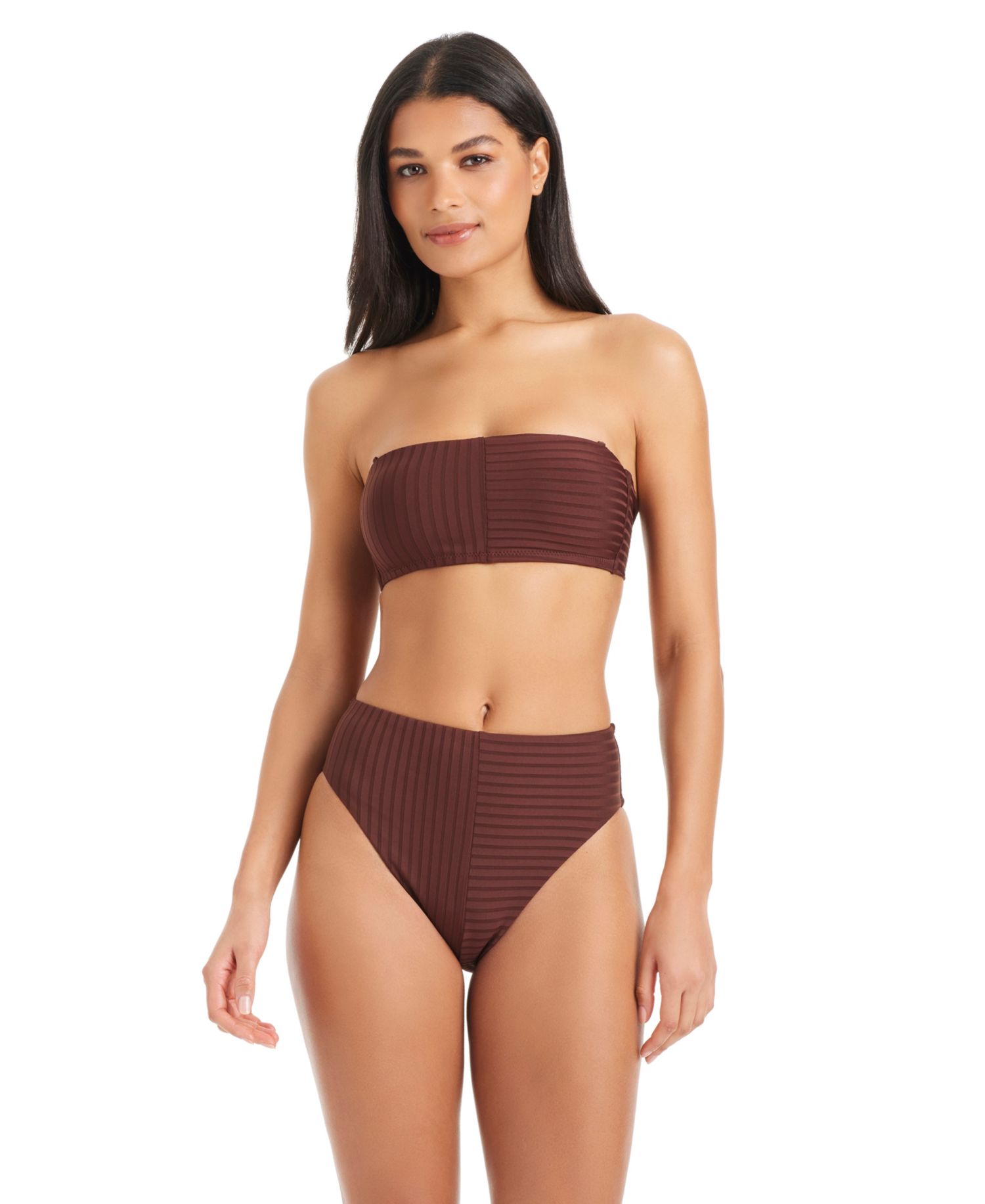 Women's Refresh Ribbed High-Rise Swim Bottoms