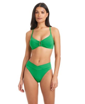 Women's Refresh Ribbed Tie-Back Bikini Top