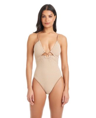 Women's Check Me Out V-Neck One-Piece Swimsuit