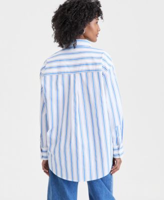 Women's Cotton Poplin Oversized Button Down Shirt