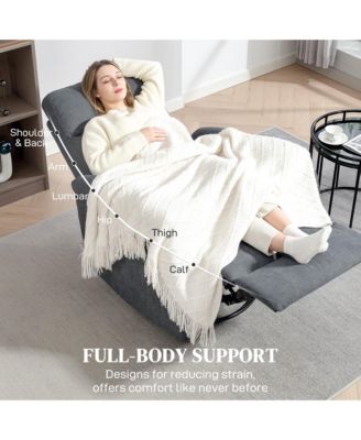 Wide Swivel Rocker Recliner, Overstuffed Reclining Sofa