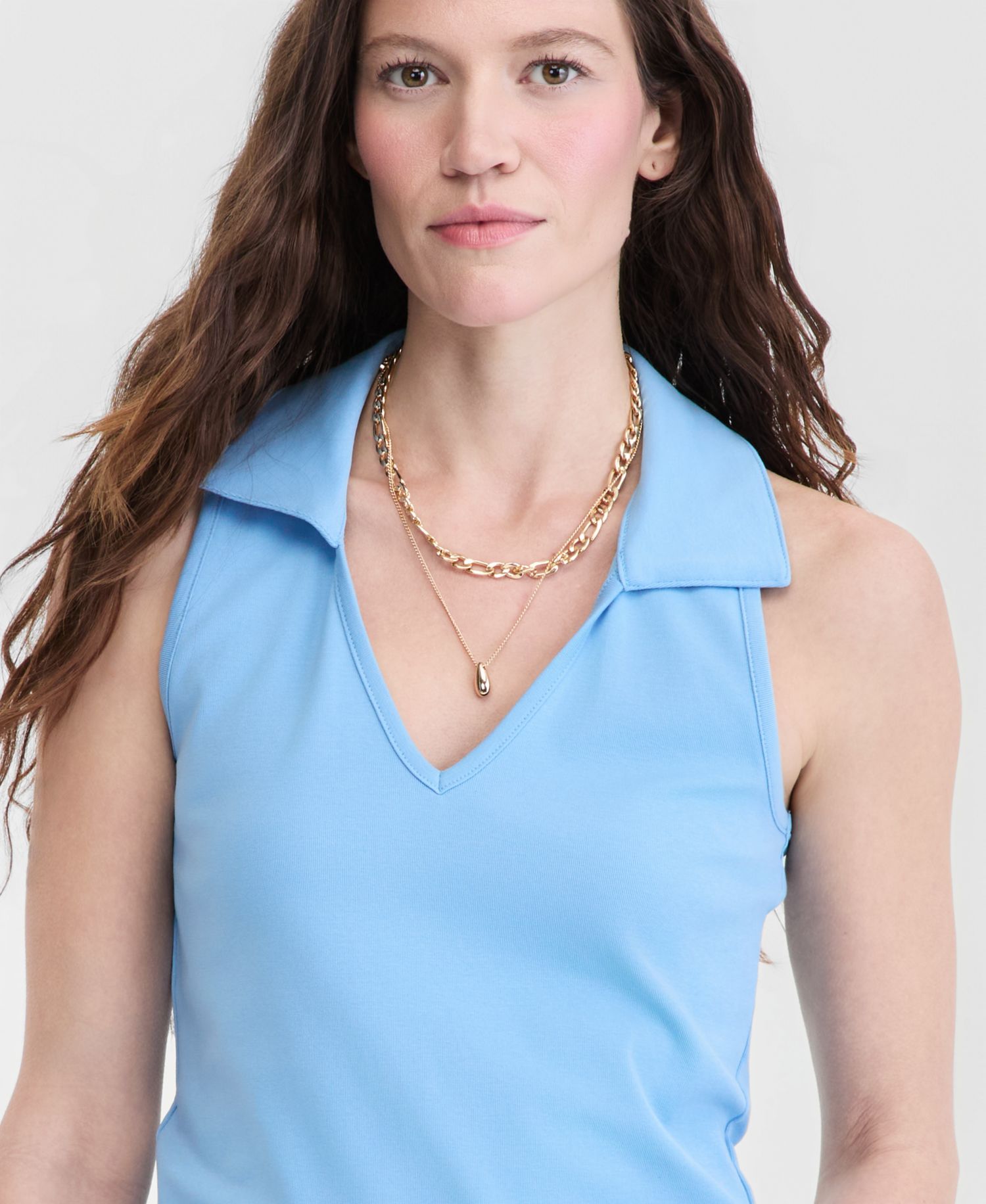 Women's Racerback Polo Tank Top