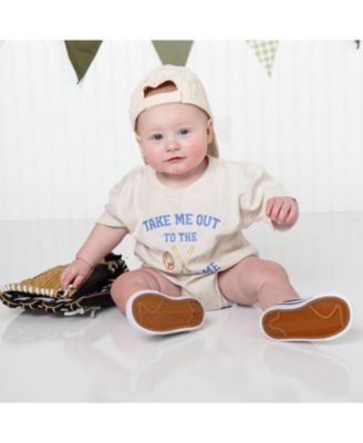 Baby Boys Take Me Out To The Ballgame Short Sleeve Romper