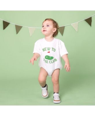 Baby Boys New To The Club Patch Short Sleeve Romper