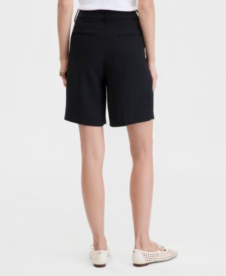 Women's High-Rise Crepe Bermuda Shorts
