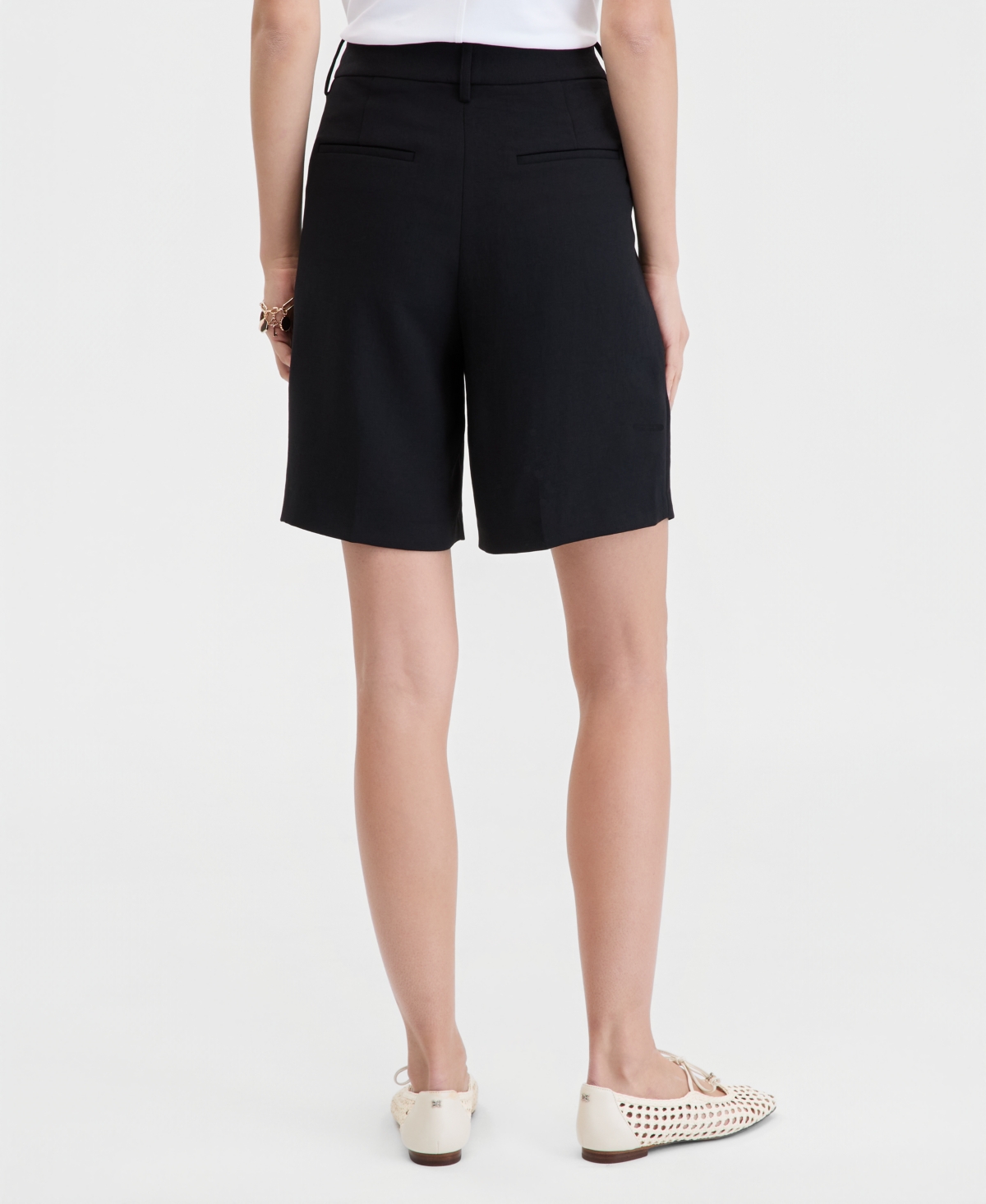 On 34th Women's High-Rise Crepe Bermuda Shorts, Macy's Exclusive