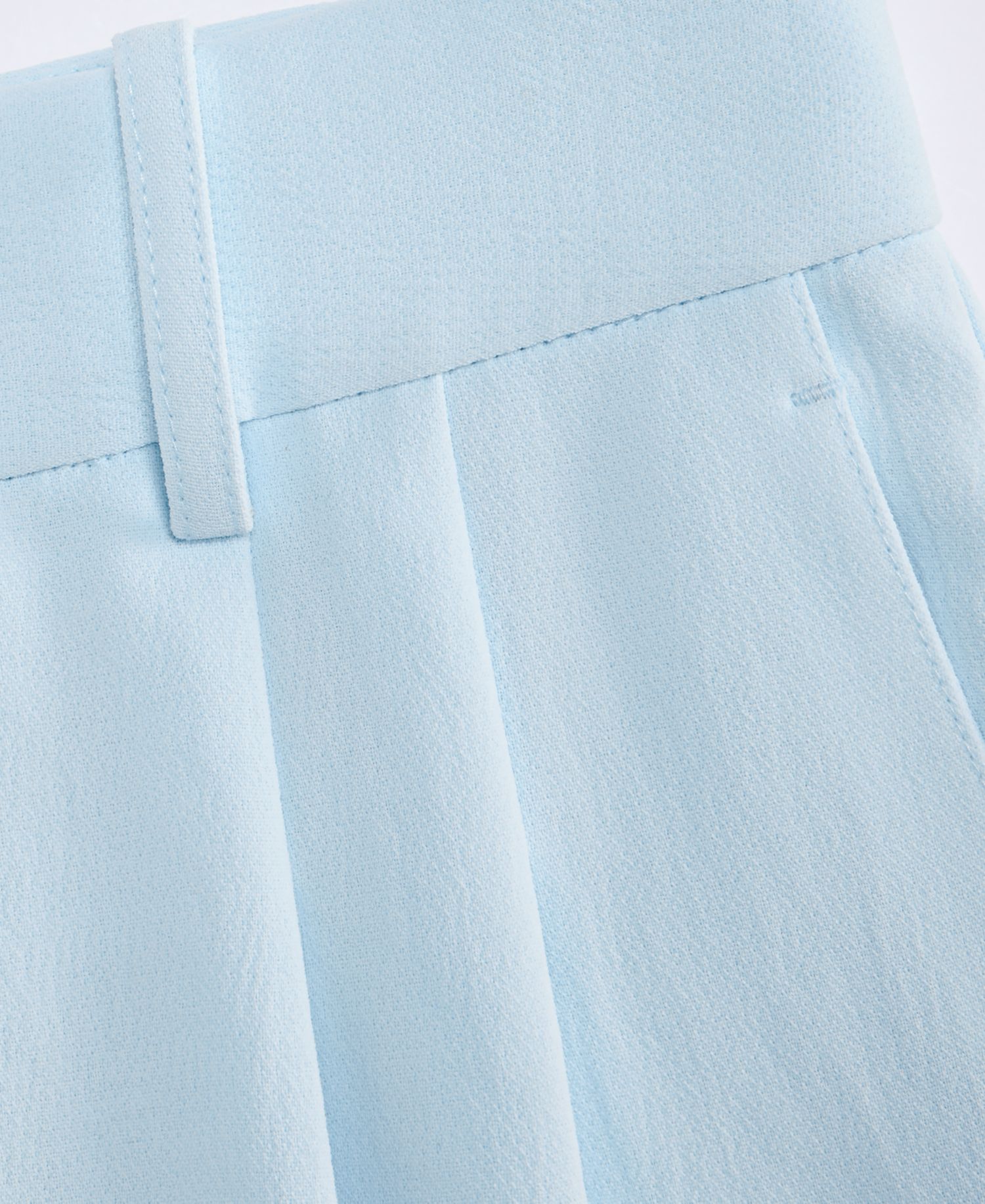 Women's High-Rise Polished Crepe Pleated Wide-Leg Trousers