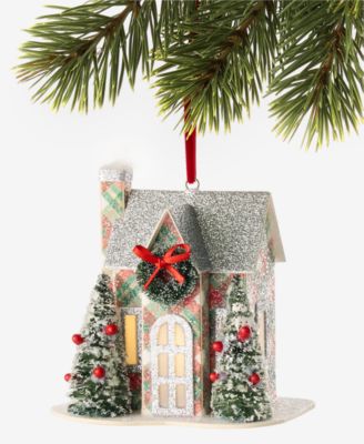 Cozy Cabin LED Paper House Ornament