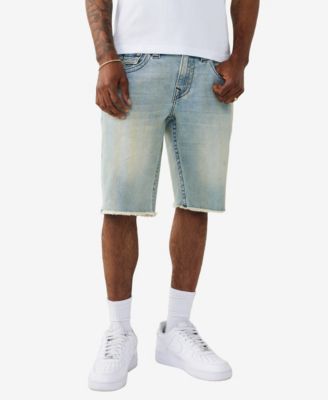 Men's Ricky Single Needle Straight Fray Hem Shorts