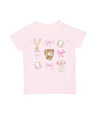 Toddler Girls Baseball Cutie Short Sleeve T-Shirt