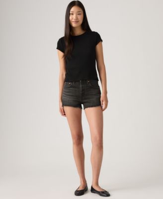 Women's Button Fly High-Rise Denim Shorts