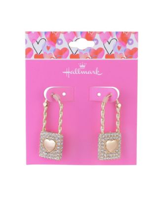 Heart & Stone Lock Earrings