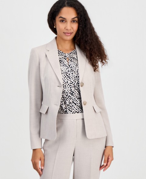 Женские Kasper Women's Two-Button Seamed Blazer, Regular & Petite