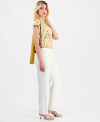 White Petite Dress Pants & Trousers | Macy's