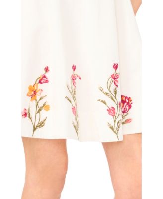 Women's Embroidery Square Neck Dress
