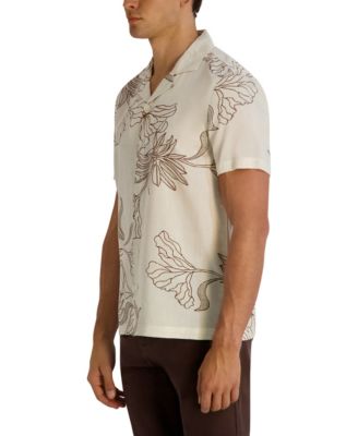 Men's Regular-Fit Short-Sleeve Printed Floral Shirt