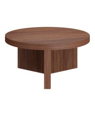 Holm 32" Wide Round Fluted Coffee Table