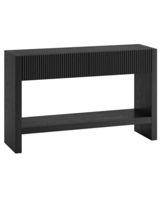 Manzanita 48" Solid Wood Wide Rectangular Fluted Console Table