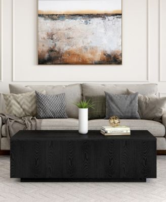 Reyes 48" Wide Rectangular Fluted Coffee Table