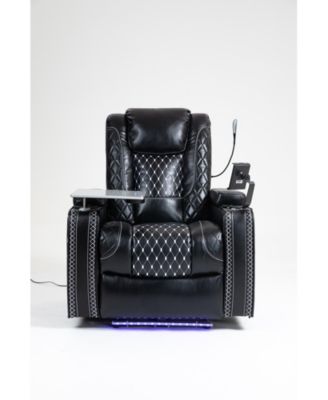 Power Zero Gravity Recliner with Multifunctional Features - Storage Armrest & Cup Holder - Laptop Table & Phone Holder- Reading Light