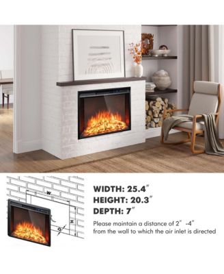 26 Inch Recessed Electric Fireplace heater W/ Remote Control