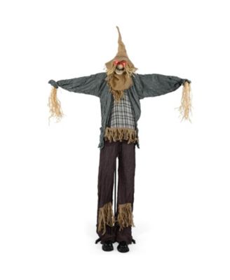 7 FT Halloween Decoration Animated Standing Scarecrow Light-up Eyes