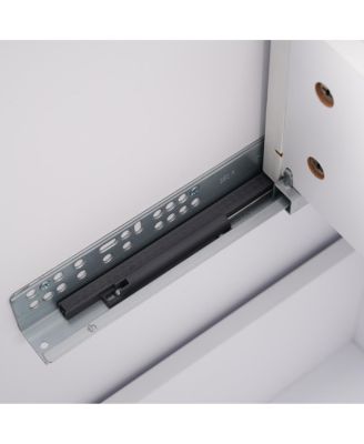 30" Bathroom Vanity with Sink, Modern Fluted MDF Cabinet, Full-Extension Soft Close Drawers for Small Spaces