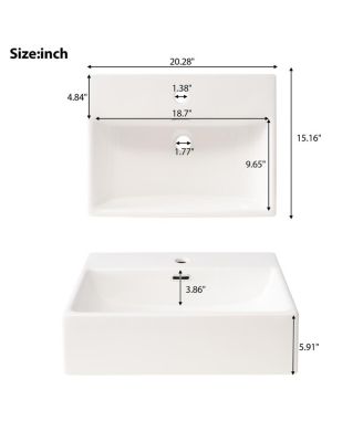  Bathroom Vanity with Ceramic Sink, Glass Door, Drawer & Soft Close for Small Bathrooms