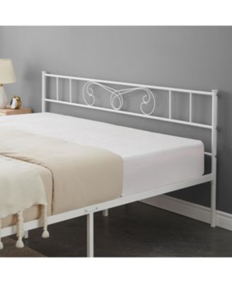Bed Frames Headboard Footboard Metal Bed Frame Under Bed Storage No Box Spring Steel Slats Support.