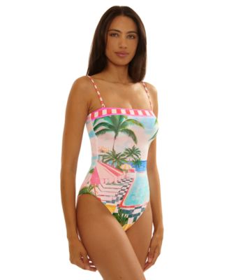 Women's Miami Beach Colette Bandeau Neck One-Piece Swimsuit