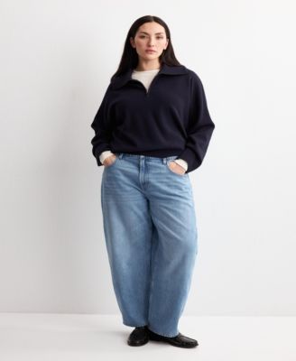 Women's High-Waisted Barrel Jeans