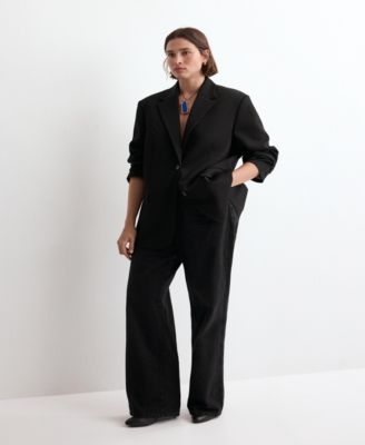 Women's Flap Pockets Straight Blazer