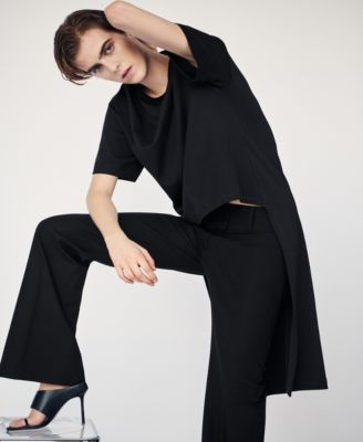 Women's Belt Loops Straight-Leg Pants