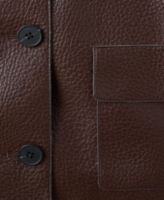 Women's Faux-Leather Pockets Jacket