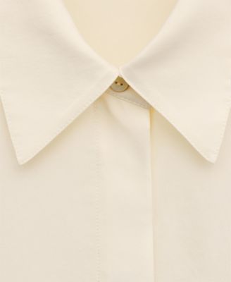 Women's Silk Concealed Buttons Blouse