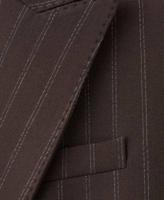 Women's Double-Breasted Pinstripe Suit Blazer