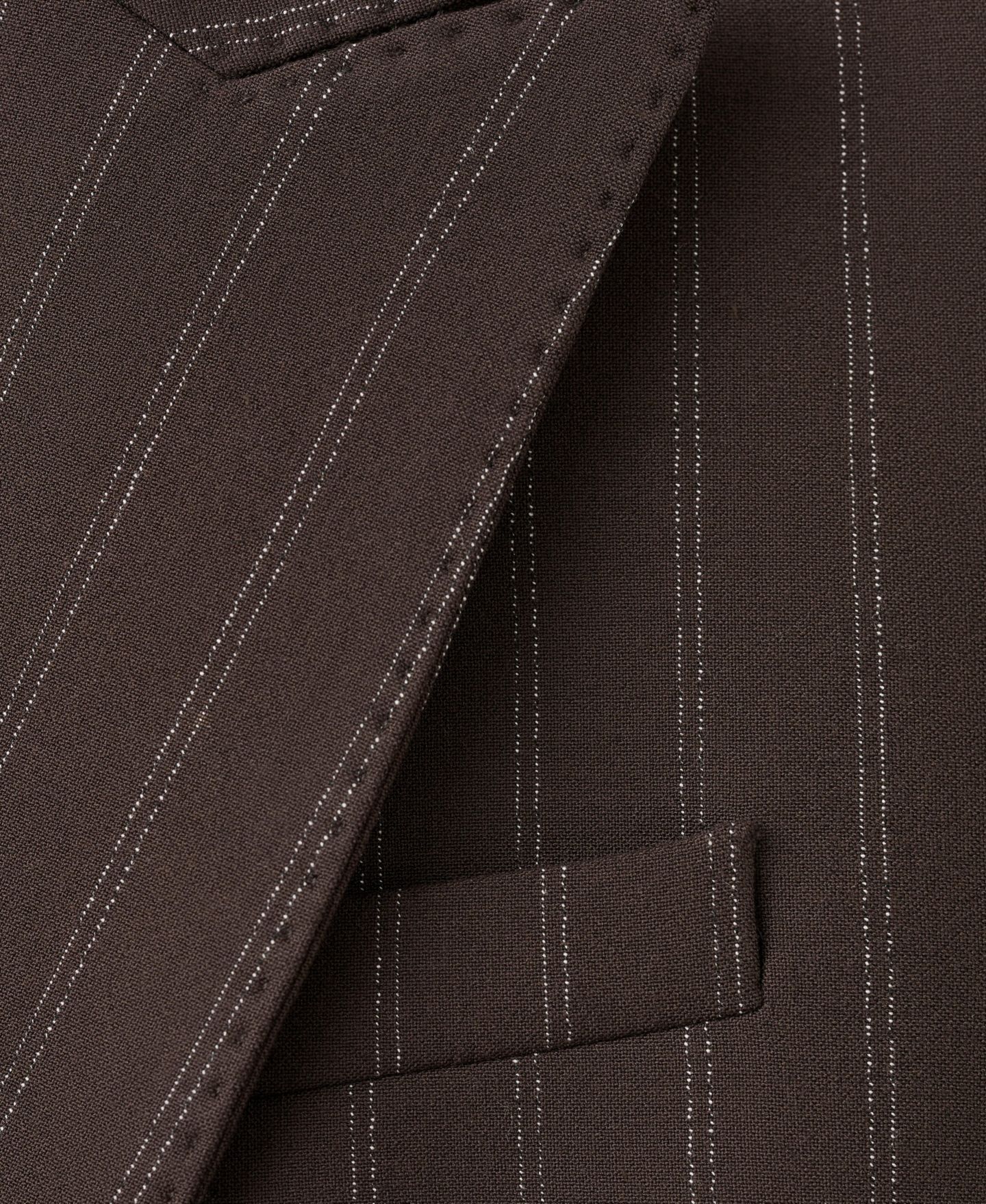 Женский пиджак MANGO Double-Breasted Pinstripe Suit Blazer, цвет: Коричневый — фото 5