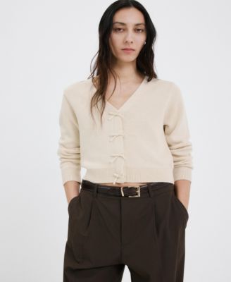 Women's Ties Knitted Cardigan