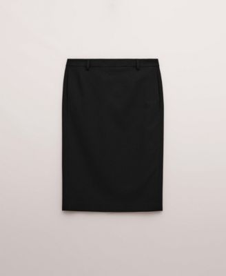 Women's Wool-Blend Midi Skirt