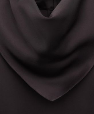 Women's Satin Turtleneck Blouse