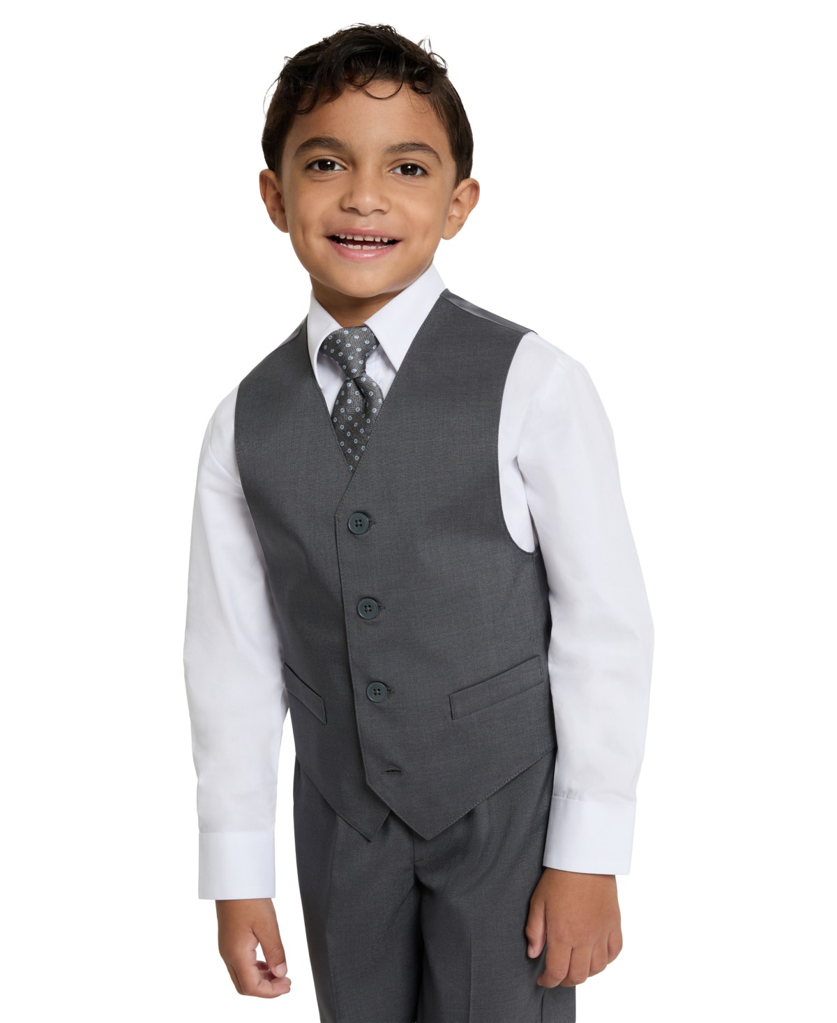 Детские Haggar SmartWash Boys' 4-7 Long-Sleeve Shirt, Vest, Pants and Tie, 4-Piece Set — фото 1