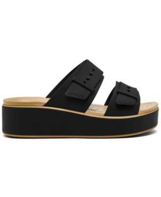 Women's Brooklyn Matte Wrap Low Wedge Slip-On Sandals from Finish Line