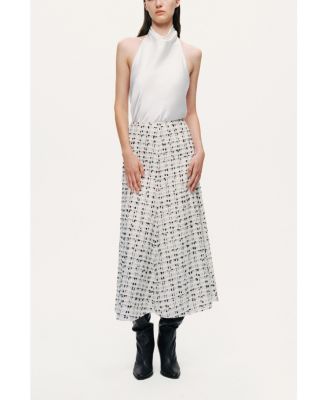 Women's Patterned A-Line Midi Skirt
