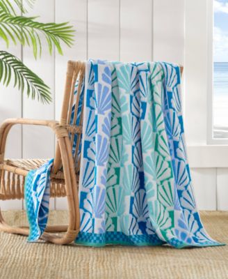 Cotton Shell Stripe Beach Towel, 40" x 70"
