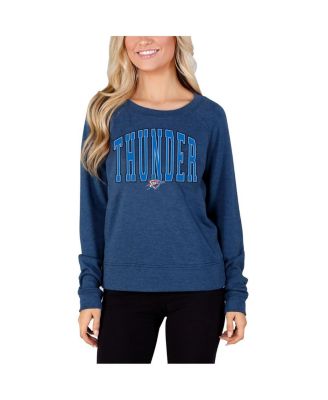 Women's Navy Oklahoma City Thunder Mainstream Terry Long Sleeve Top