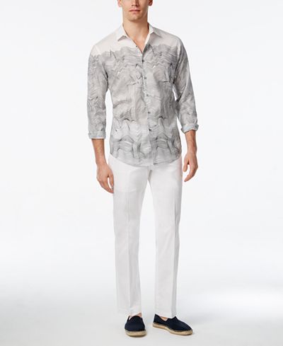 INC International Concepts Men's Men's Long-Sleeve Parallel Shirt & Collins Slim-Fit Pants, Only at Macy's